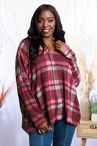 Draped In Plaid Sweater Dolman Boutique Simplified