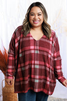 Draped In Plaid Sweater Dolman Boutique Simplified