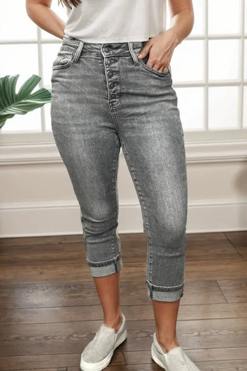 Dusty Charcoal - Judy Blue Capris JB Boutique Simplified