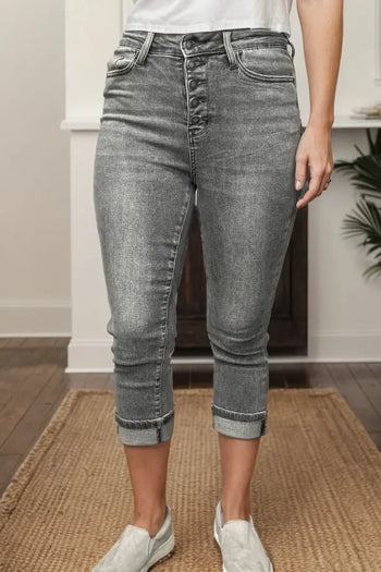 Dusty Charcoal - Judy Blue Capris JB Boutique Simplified