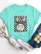 EASTER VIBES Round Neck Short Sleeve T-Shirt Trendsi