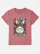 EASTER VIBES Round Neck Short Sleeve T-Shirt Trendsi