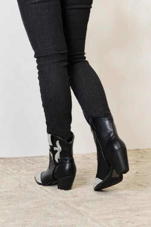 East Lion Corp Rhinestone Pointed  Boots Trendsi