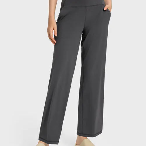 Ella Active Pants with Pockets |  Charcoal-12 |  Casual Chic Boutique