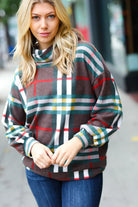 Embrace The Joy Multicolor Plaid Turtleneck Sweater CY Fashion