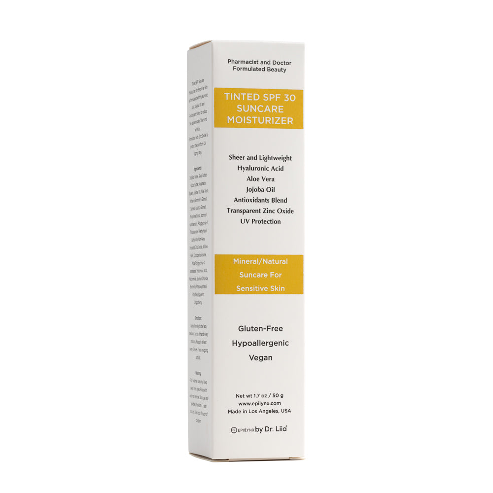 Tinted, Dewy Moisturizer for Sensitive Skin & Suncare with SPF 30 EpiLynx