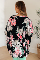 Essential Blouse in Black Floral Ave Shops