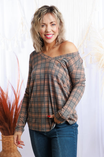 Everyday Plaid Long Sleeve Boutique Simplified