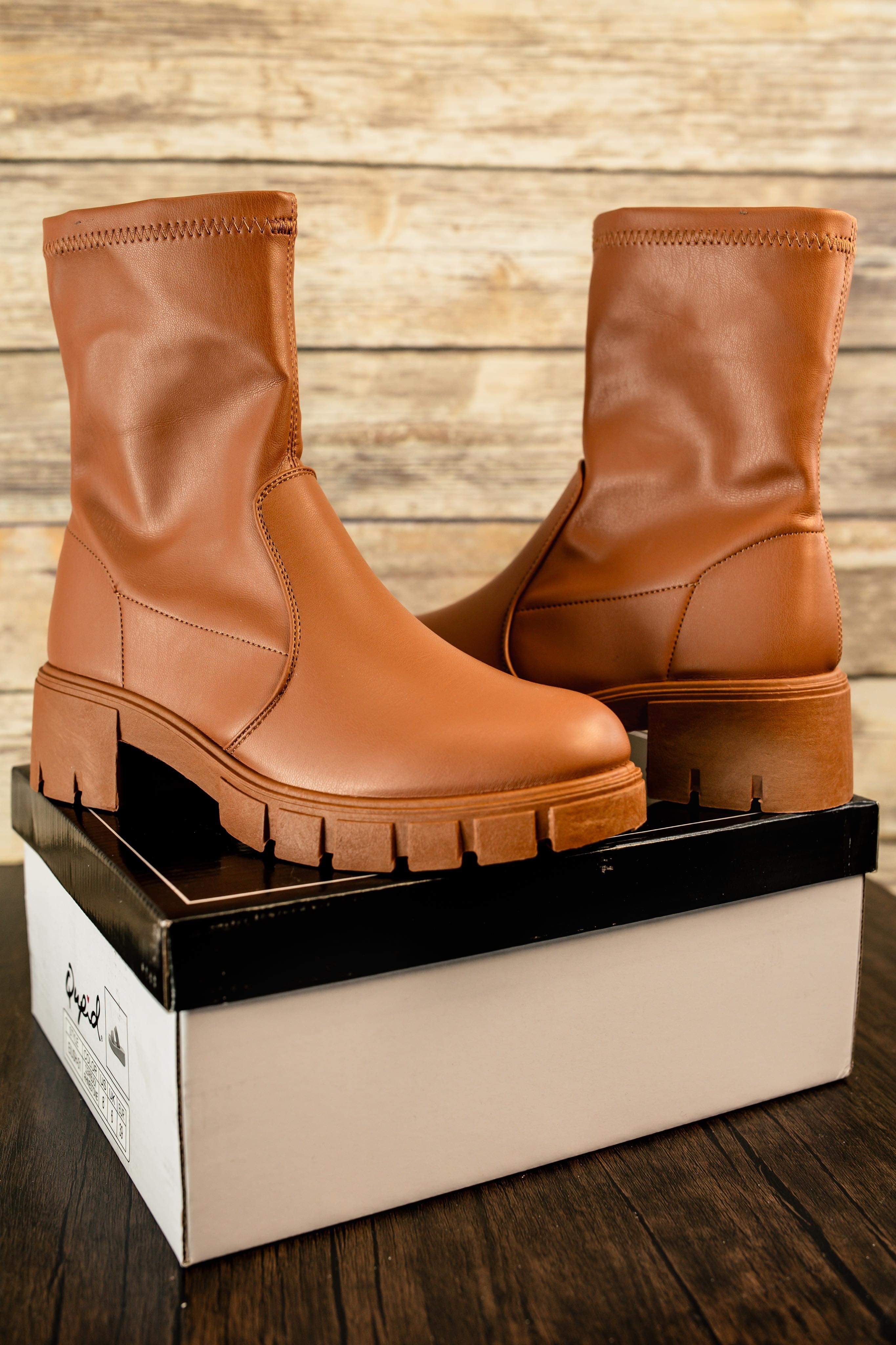 Raylin Bootie in Camel Bliss Dropship