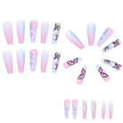 Press-on Nails Purple Butterfly Lashy B Lash Bar