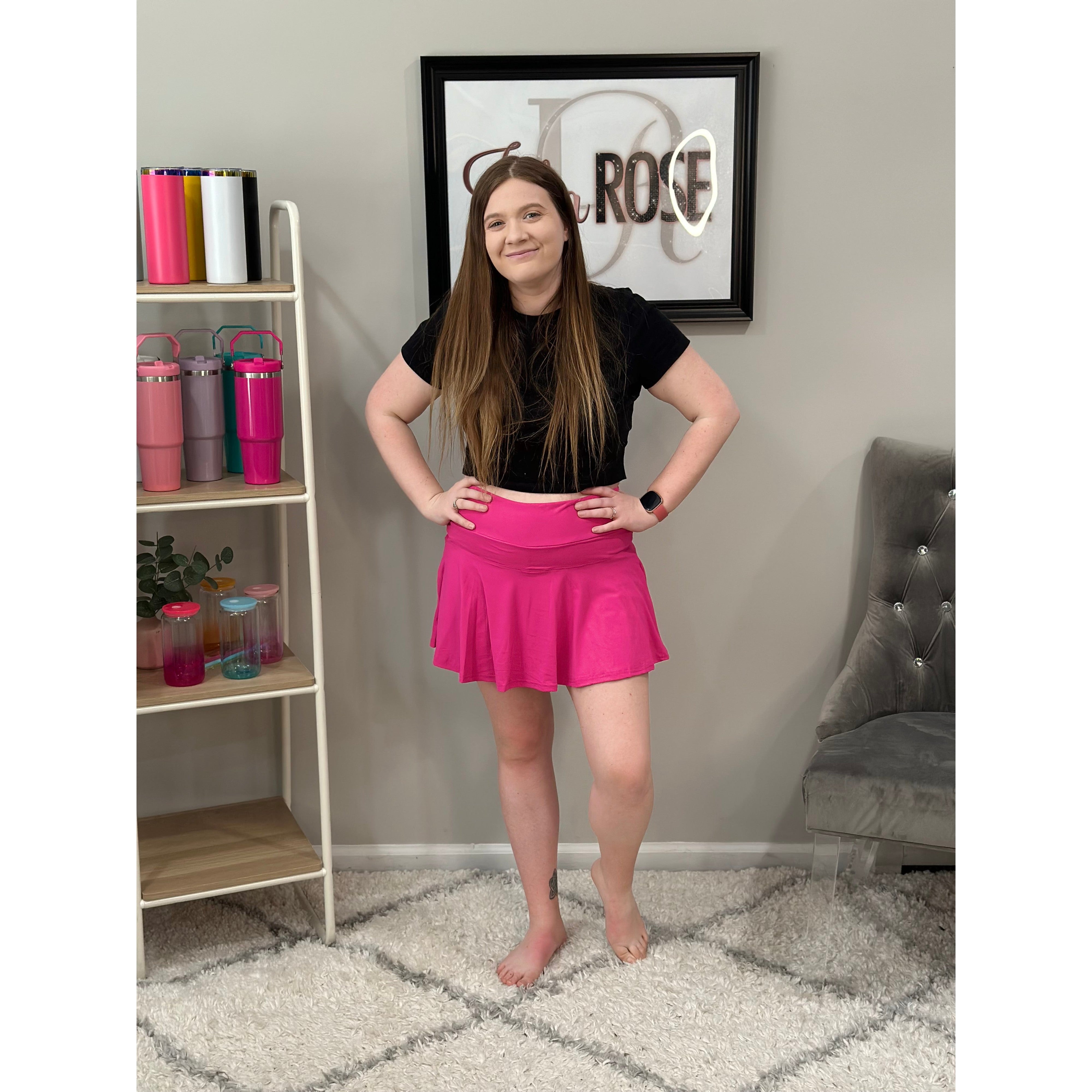 Ready to Ship | The Eliana PINK Skort with Pockets JuliaRoseWholesale