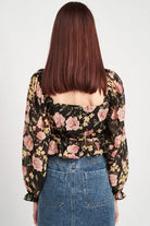 FLORAL PRINT CROPPED TOP Emory Park