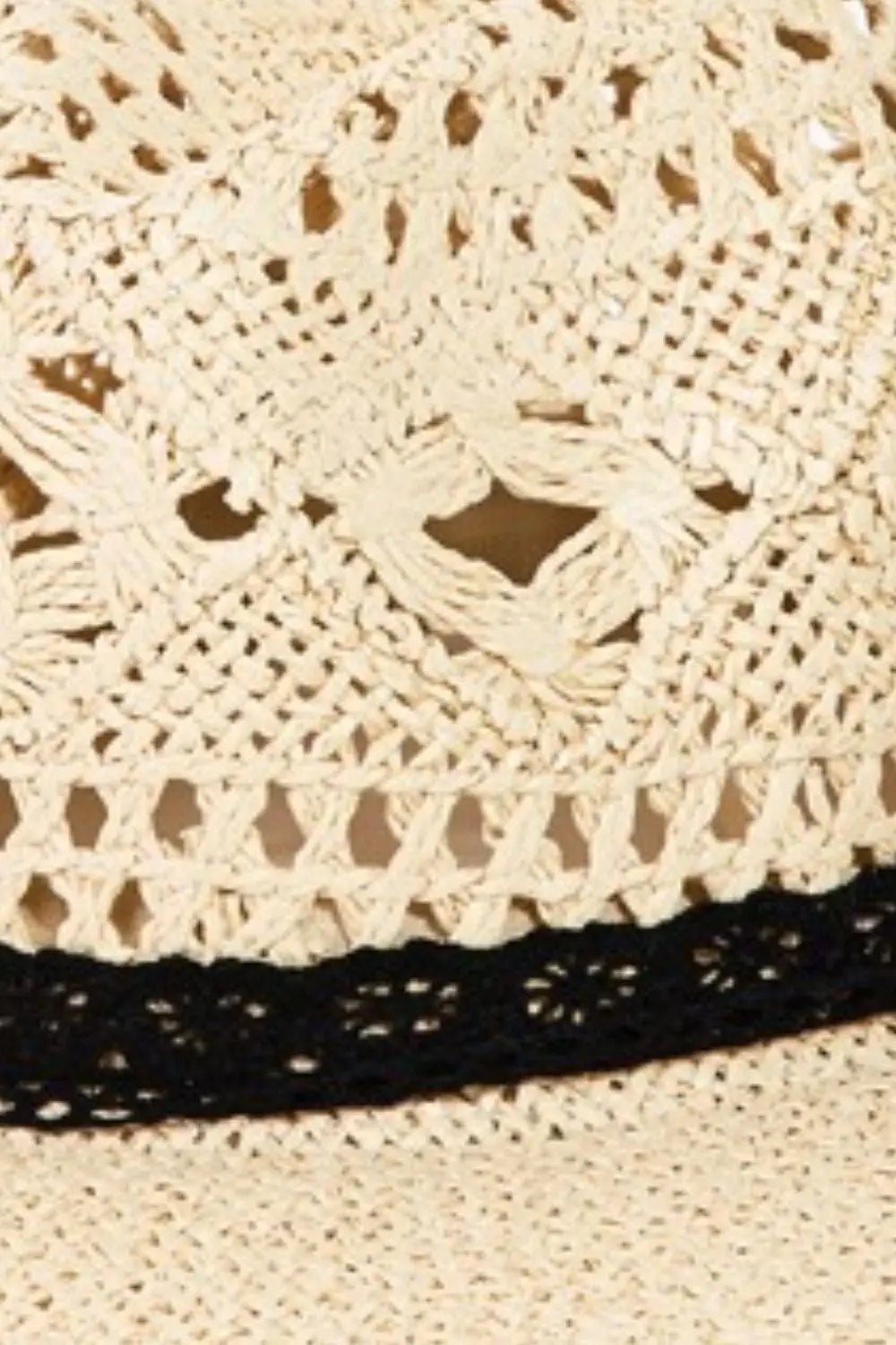 Fame Openwork Lace Detail Wide Brim Hat Trendsi