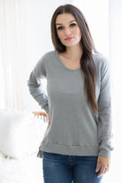 Feeling Cozy Stone Brushed Waffle Knit Boutique Simplified