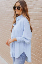 Fernanda Lantern Sleeve Shirt |   |  Casual Chic Boutique