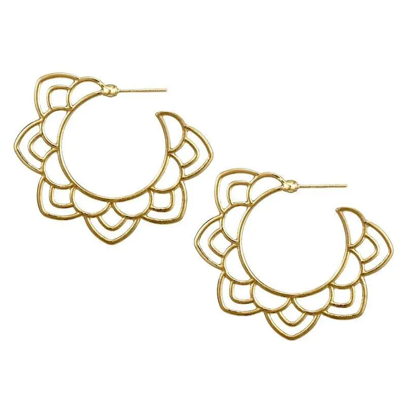Flora -Gold Earrings |   |  Casual Chic Boutique