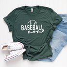 Baseball Mom Ball | Short Sleeve Crew Neck Olive and Ivory Retail