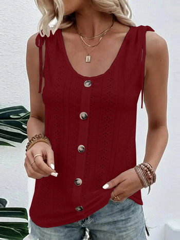 Full Size Scoop Neck Sleeveless Tank Top Trendsi