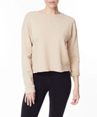 GARMENT DYE FRENCH TERRY CROP LONG SLEEVE Fabina