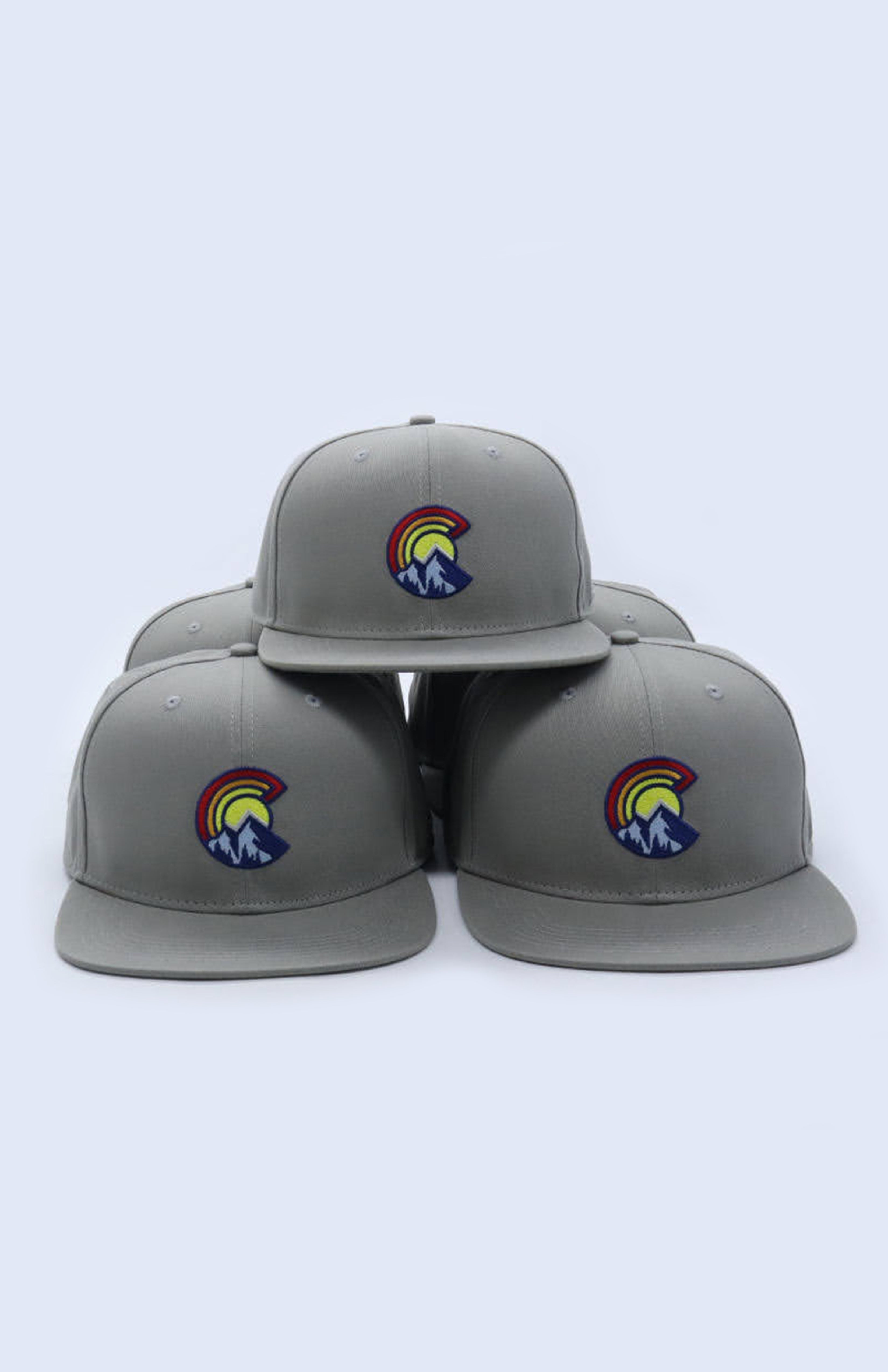 Colorful C Mountain Hat Light Grey Colorway Colorado Threads Clothing