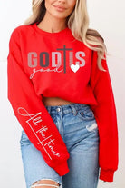 God Is Good Christian Graphic Fleece Sweatshirts Color Bear