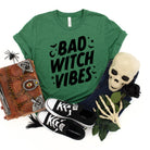 Bad Witches Vibes Moon | Short Sleeve Crew Neck Olive and Ivory Retail