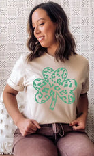 Green Leopard Clover Graphic Tee Kissed Apparel