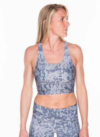 Grey Fog Longline Sports Bra Colorado Threads Clothing