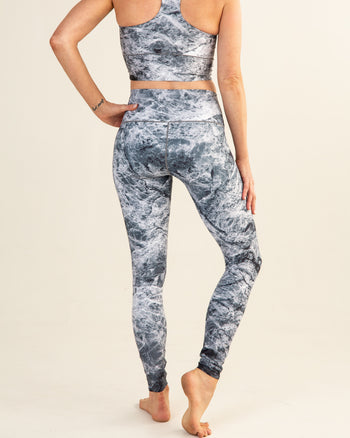 Grey Marble Yoga Pants Colorado Threads Clothing