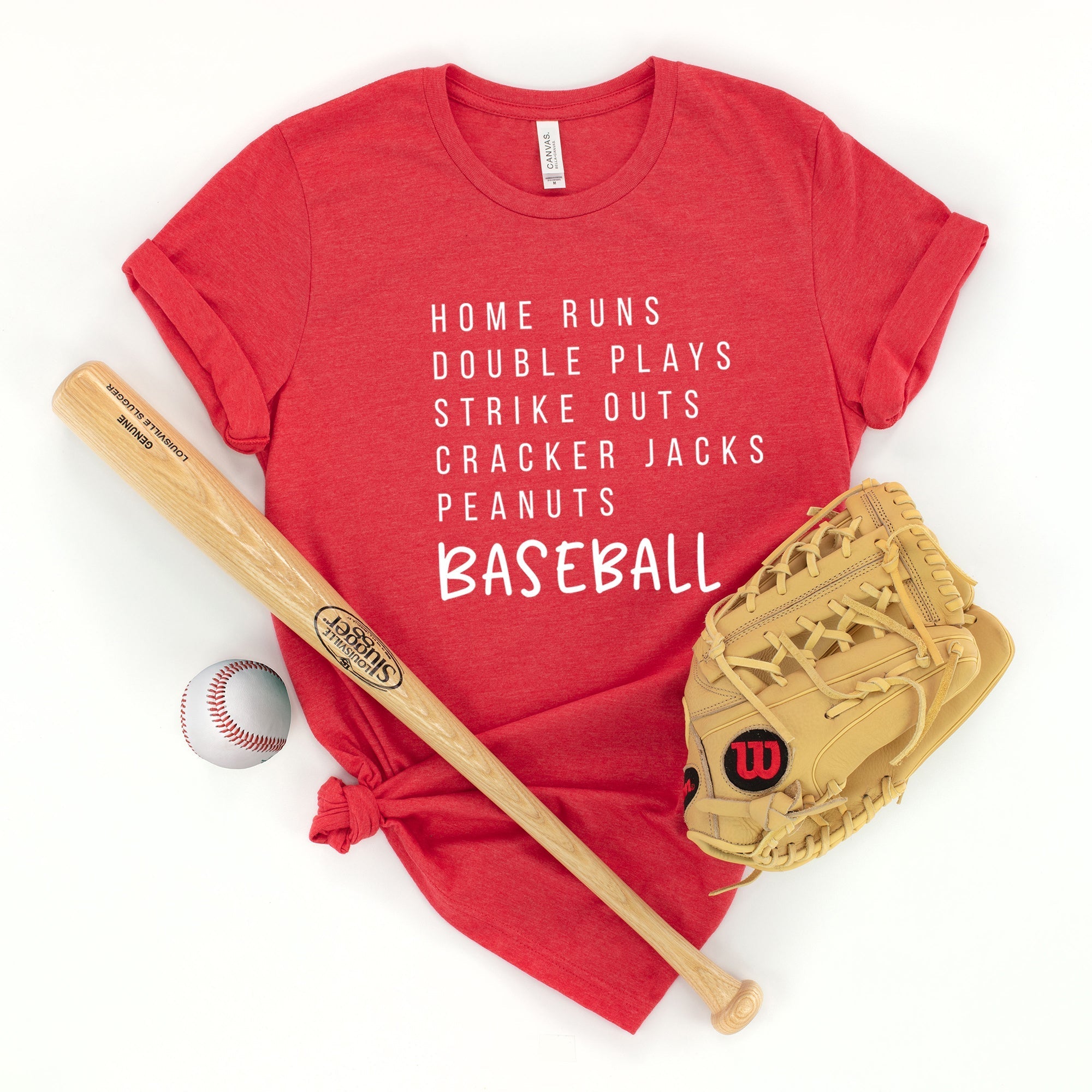 Baseball Words | Short Sleeve Crew Neck Olive and Ivory Retail