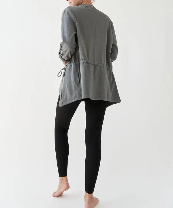 HEMP OPEN FRONT JACKET Fabina