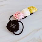 Hand Picked Satin Rose Hair Tie Set of 4 Ellison and Young