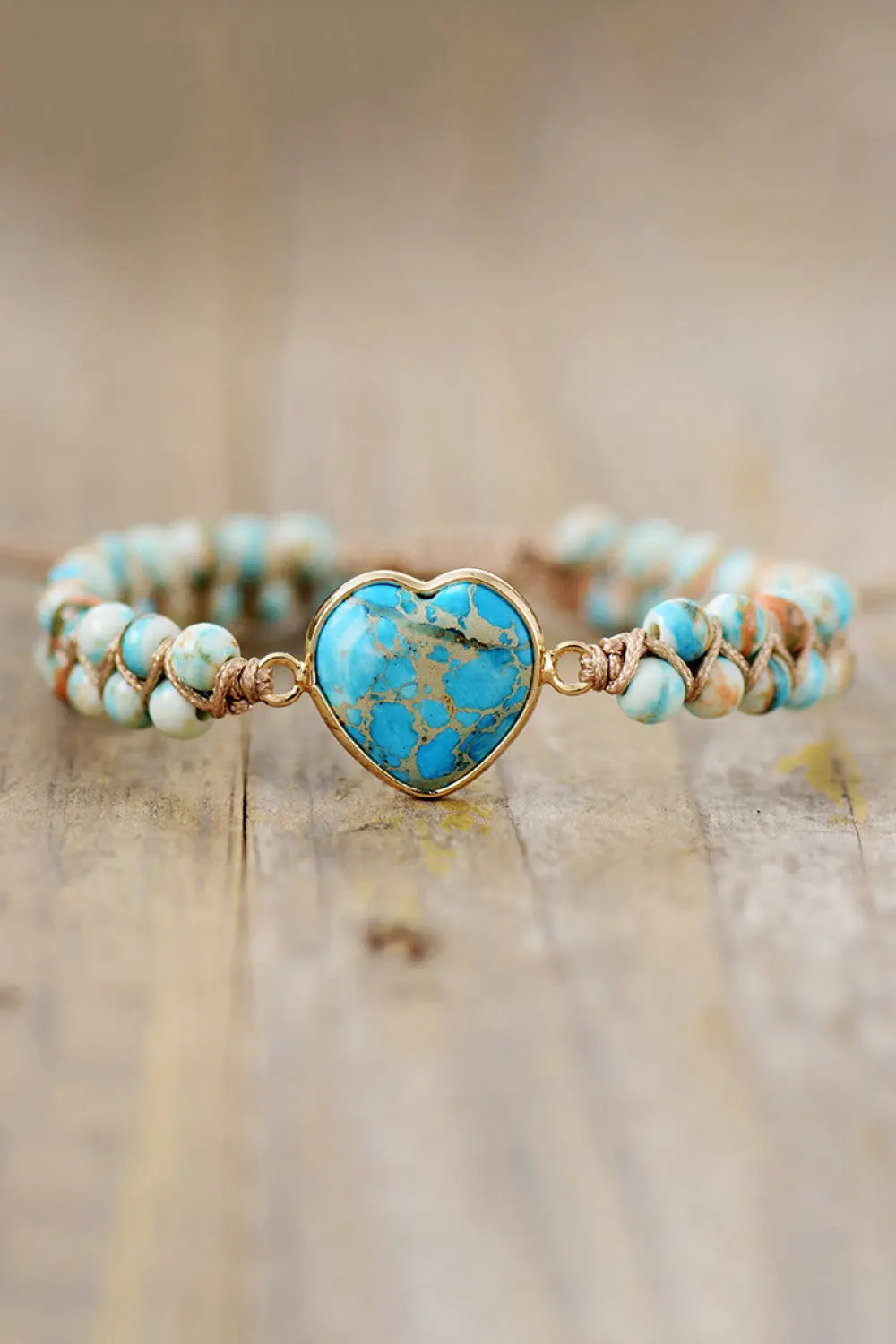 Handmade Heart Shape Natural Stone Bracelet Trendsi