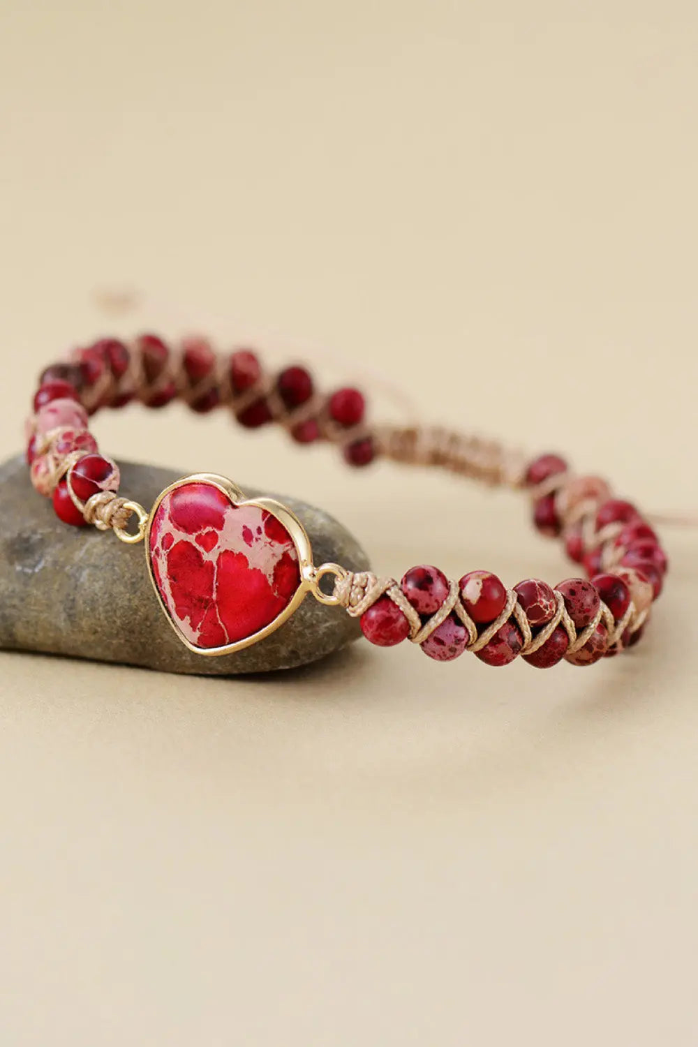 Handmade Heart Shape Natural Stone Bracelet Trendsi