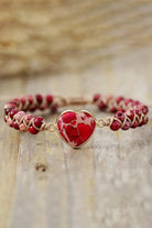 Handmade Heart Shape Natural Stone Bracelet Trendsi