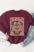 Heavens Roaring Tiger Graphic Fleece Sweatshirts Color Bear