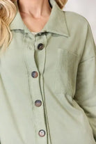 Heimish Full Size Button Down Long Sleeve Shirt Trendsi