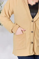 Heimish Full Size Button Up Long Sleeve Cardigan Trendsi