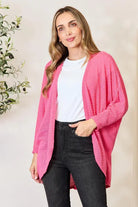 Heimish Full Size Open Front Long Sleeve Cardigan Trendsi