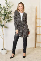 Heimish Full Size Printed Open Front Cardigan Trendsi