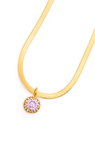 Here to Shine Gold Plated Necklace in Pink Ave Shops