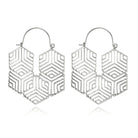 Hex -Silver Earrings |   |  Casual Chic Boutique