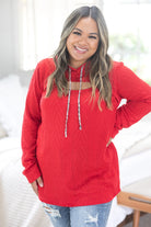 Holiday Red Peek-A-Boo Sweater Boutique Simplified