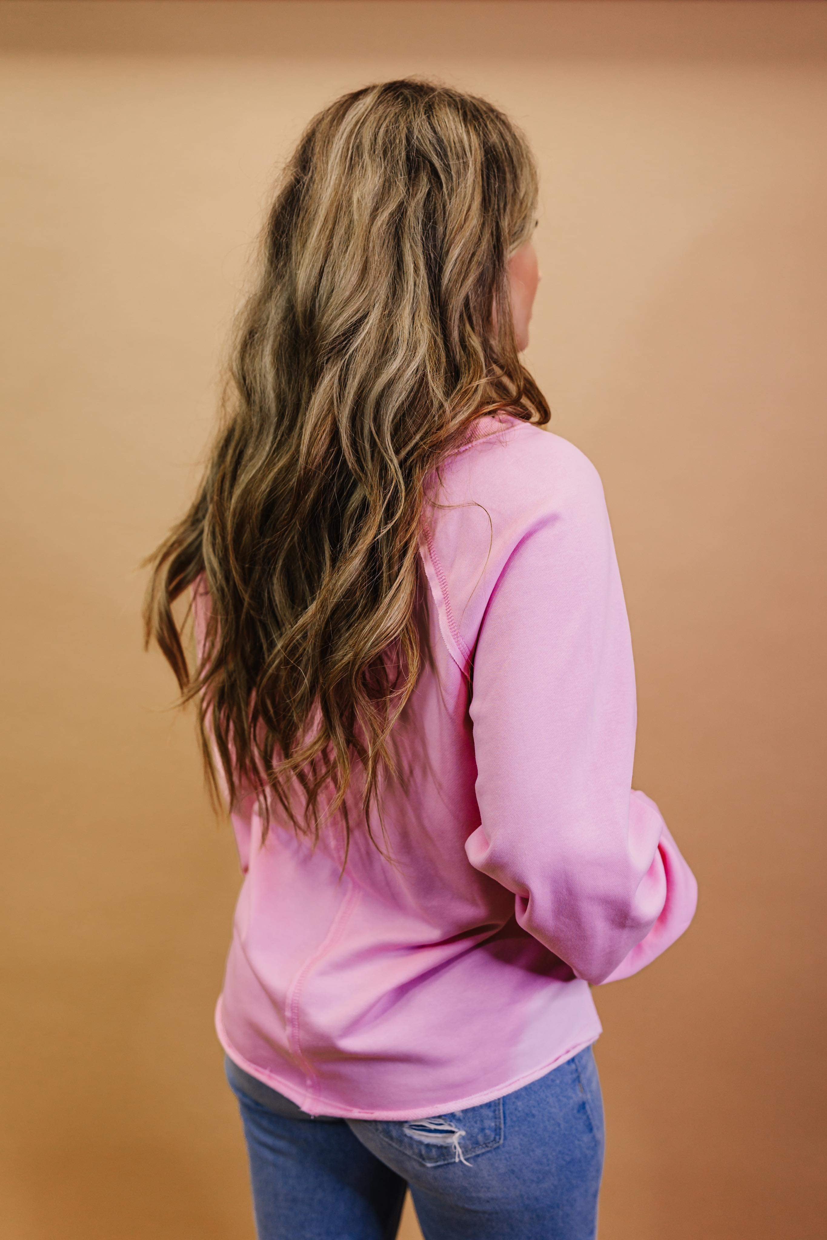 Penny Pink Long Sleeve Knit Top Bliss Dropship
