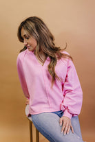 Penny Pink Long Sleeve Knit Top Bliss Dropship