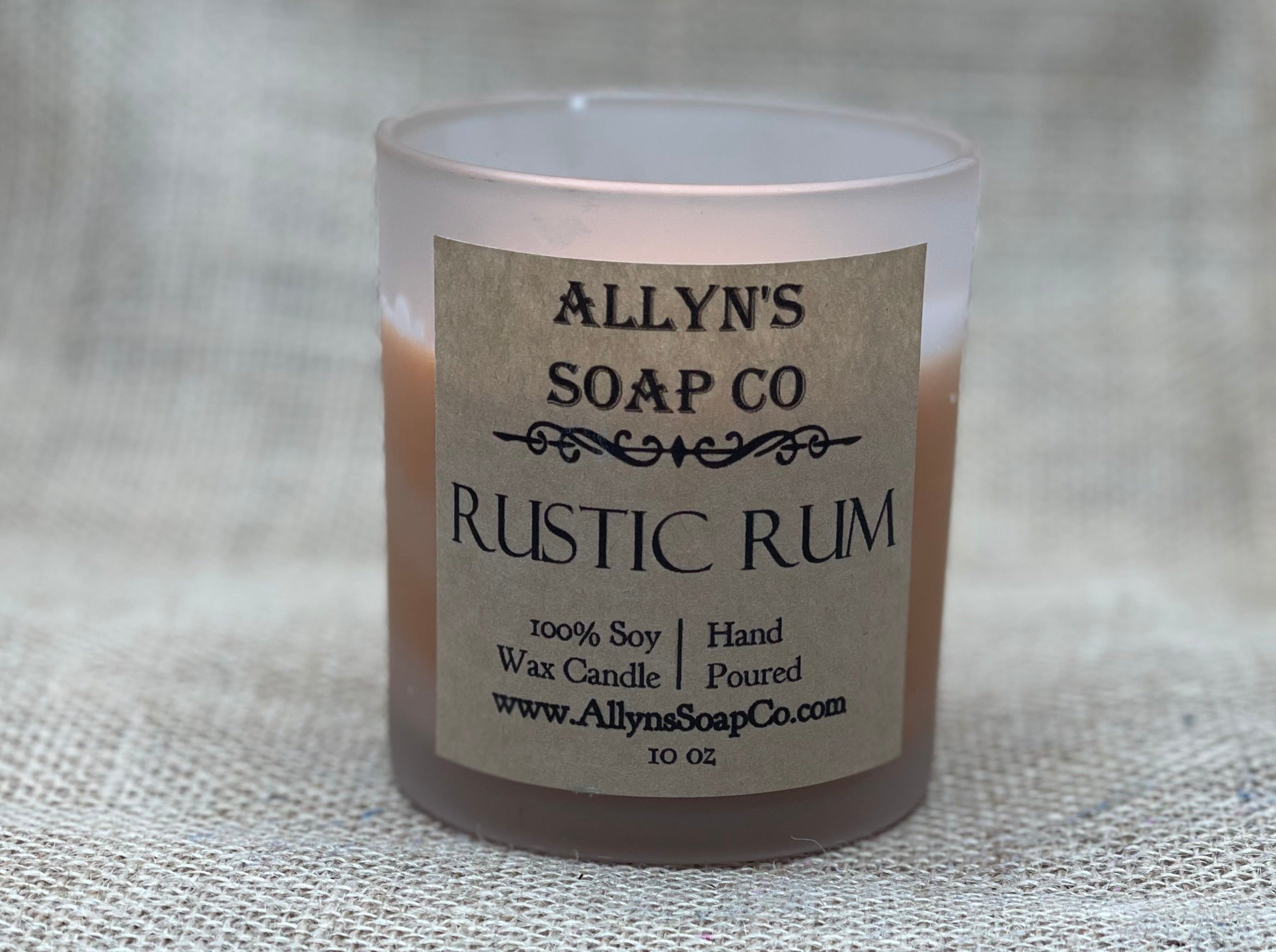 Rustic Rum Soy Candle Allyn's Soap Co