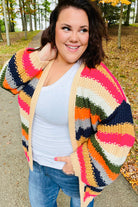 Multicolor Hand Crochet Chunky Oversized Cardigan Haptics