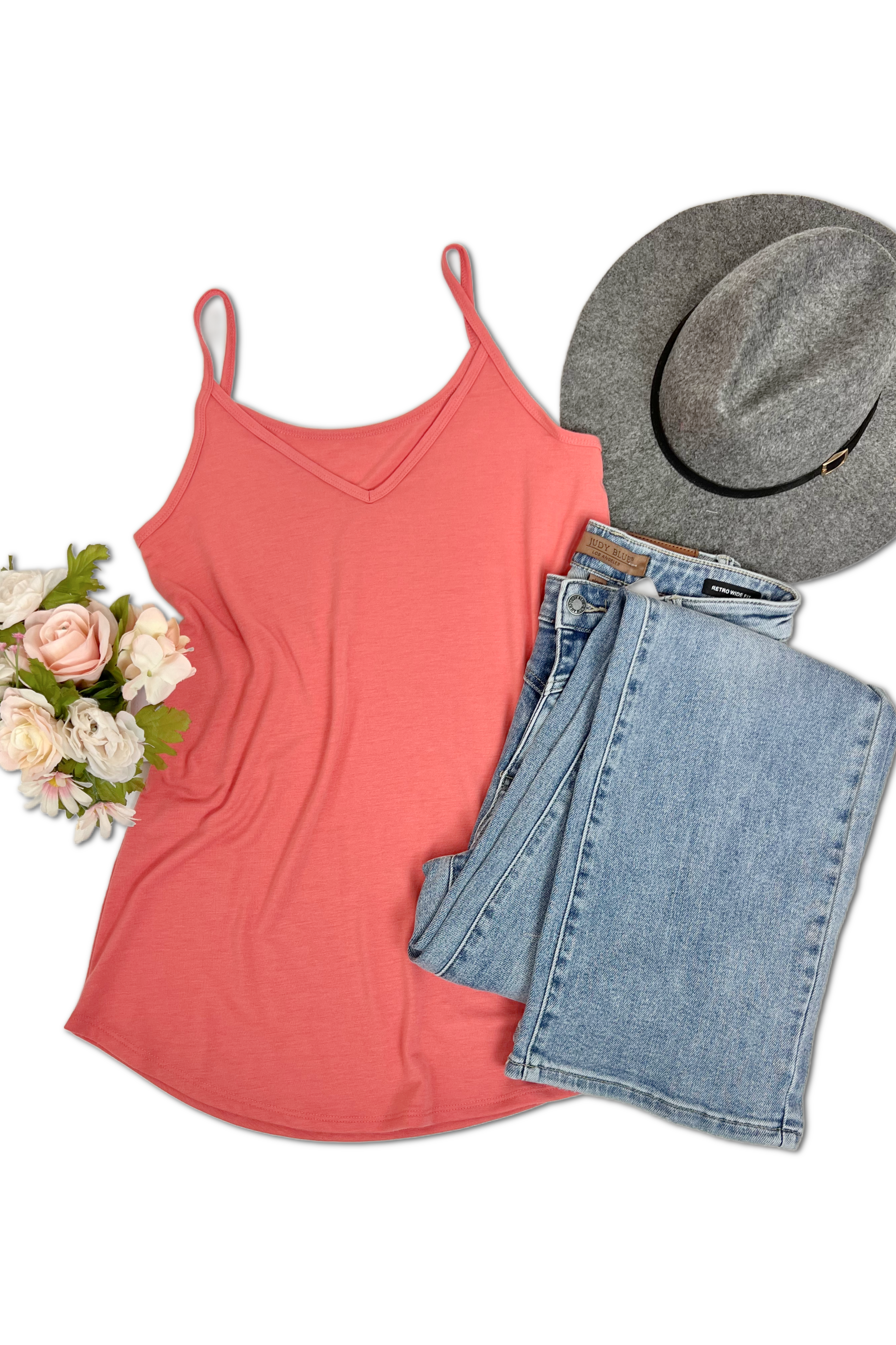 Amber - Reversible Tank in Coral Boutique Simplified