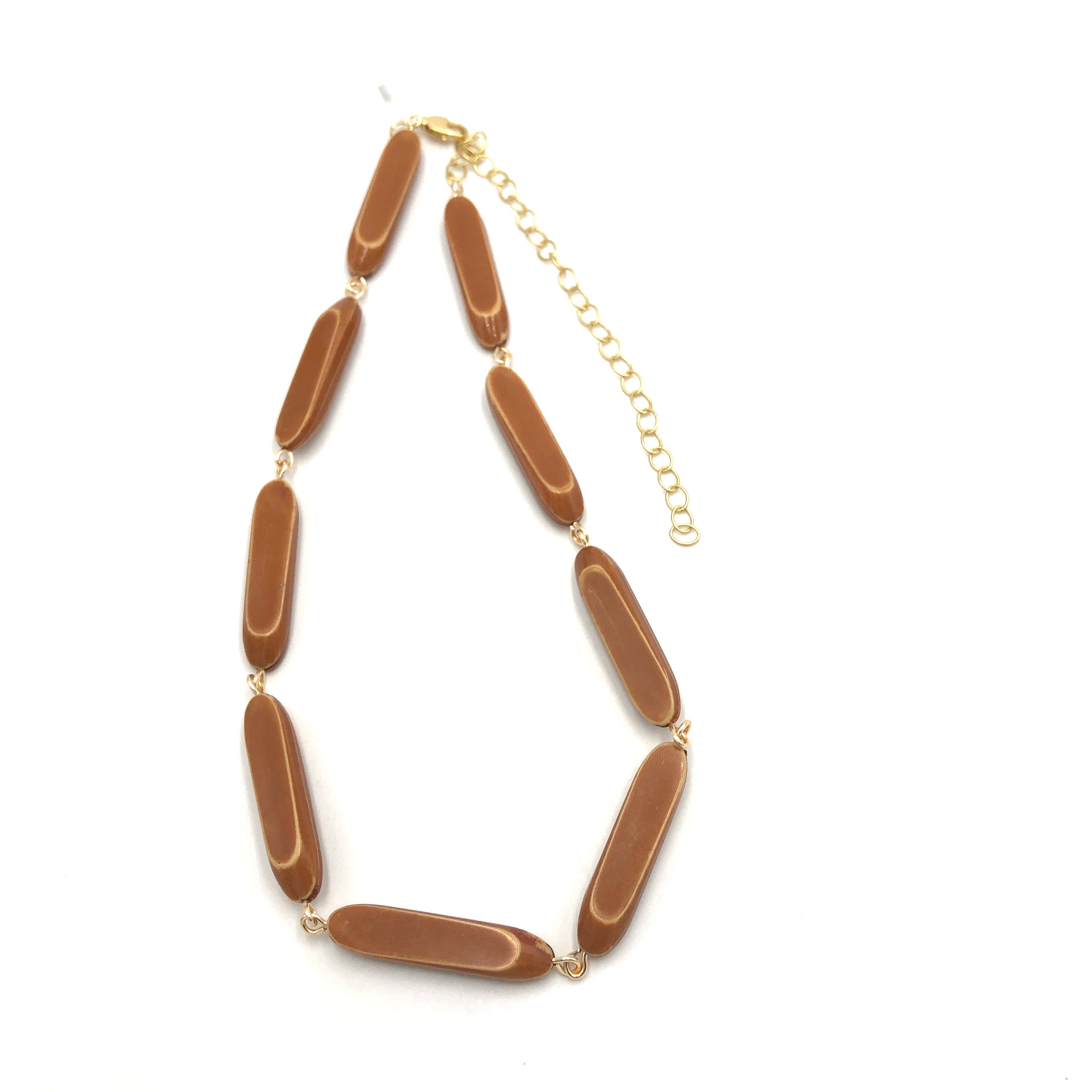 Sliced Bamboo Amelia Necklace