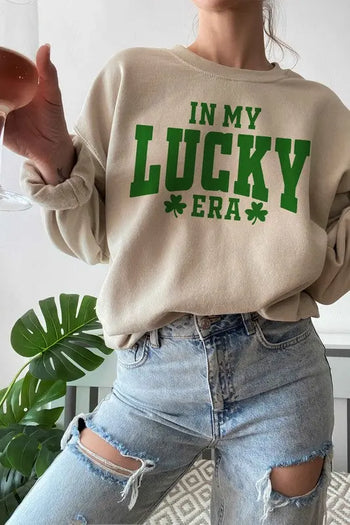 IN MY LUCKY ERA ST PATRICKS GRAPHIC SWEATSHIRT ALPHIA